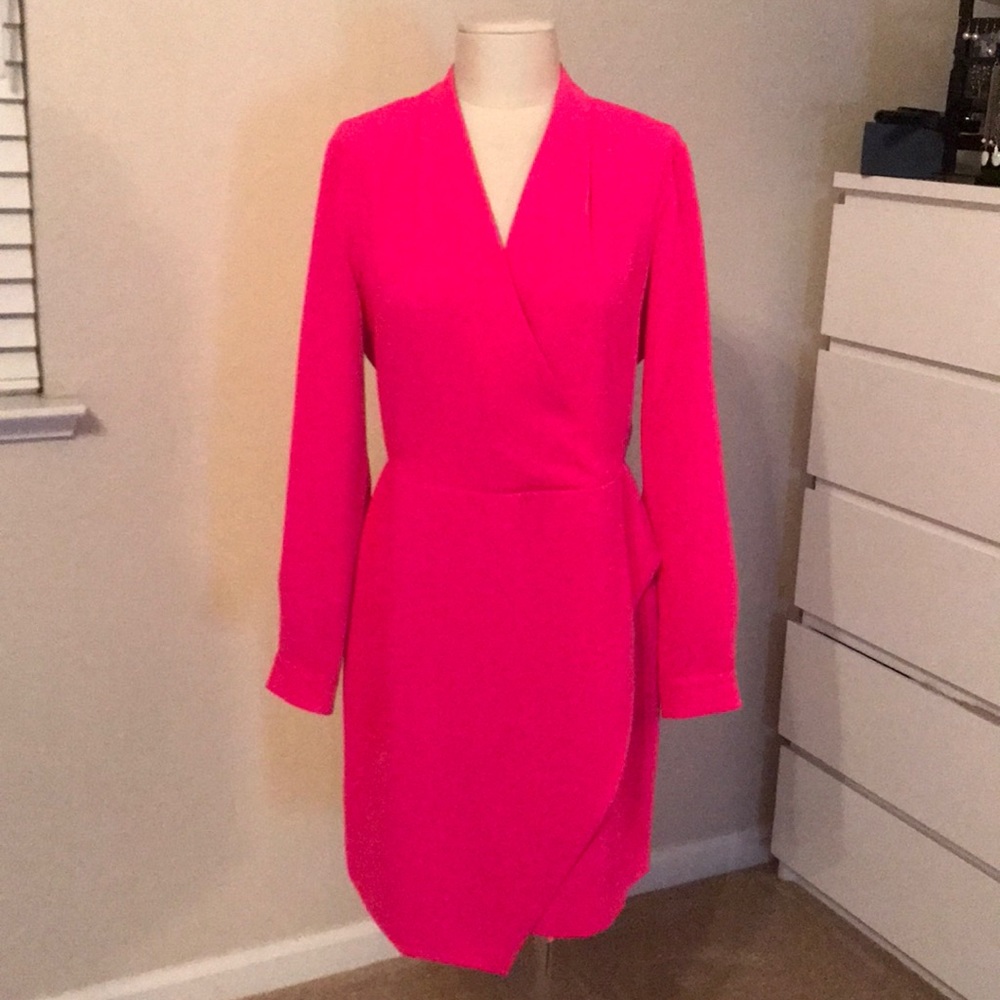 Hot hot hot pink long sleeve beautiful dress
